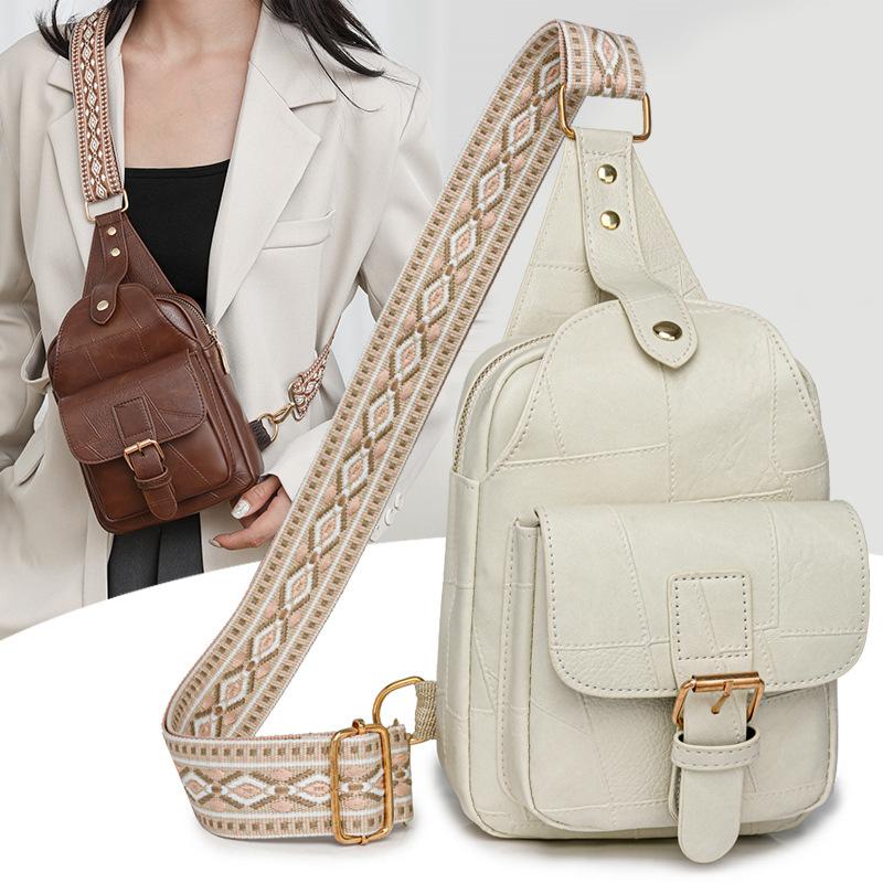 Kuluosidi Borsttas Dames Crossbody Tas Zachte Leren Schoudertas beige