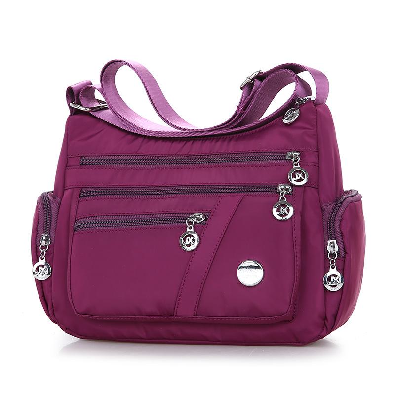 The best future Vrouwen Waterdichte Tas Nylon Schoudertas Crossbody Tas Casual Handtassen 27*11*22cm rood