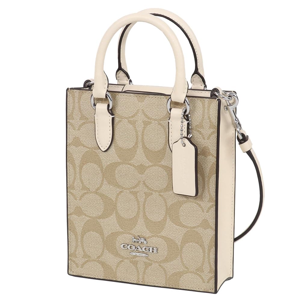 Coach Tas Schoudertas CJ494 SIGHA 2way Mini Bag Signature Outlet Zilver Licht Khaki Krijt [] Dames [Item]