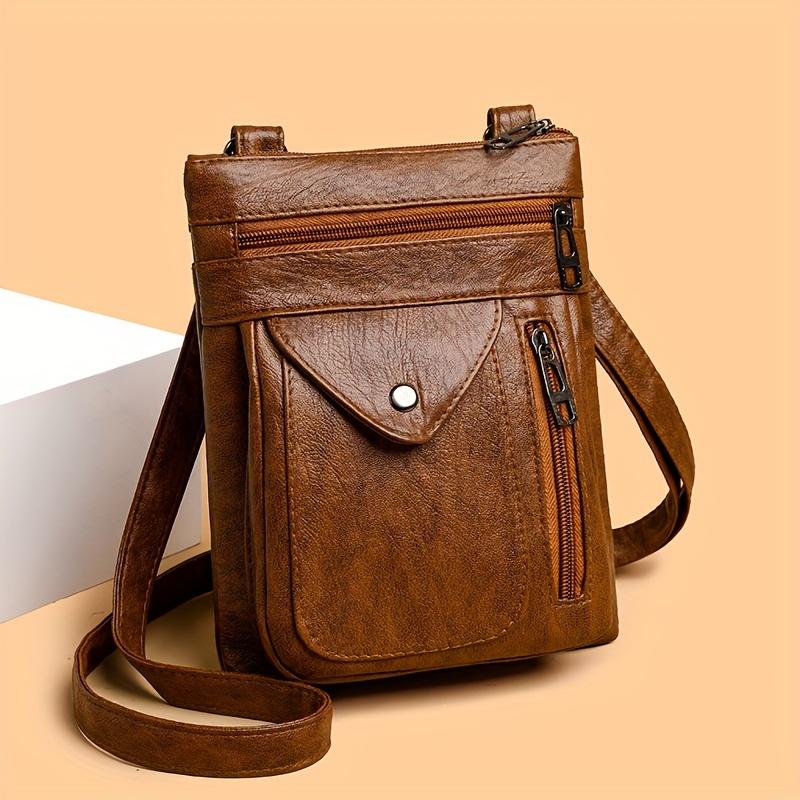 RUWB BAGS Mode Mini Crossbody Tassen voor Vrouwen Chique Multi-Rits Compartimenten Schoudertas Gevoerde Dagelijkse Handtassen Accessoire zwart