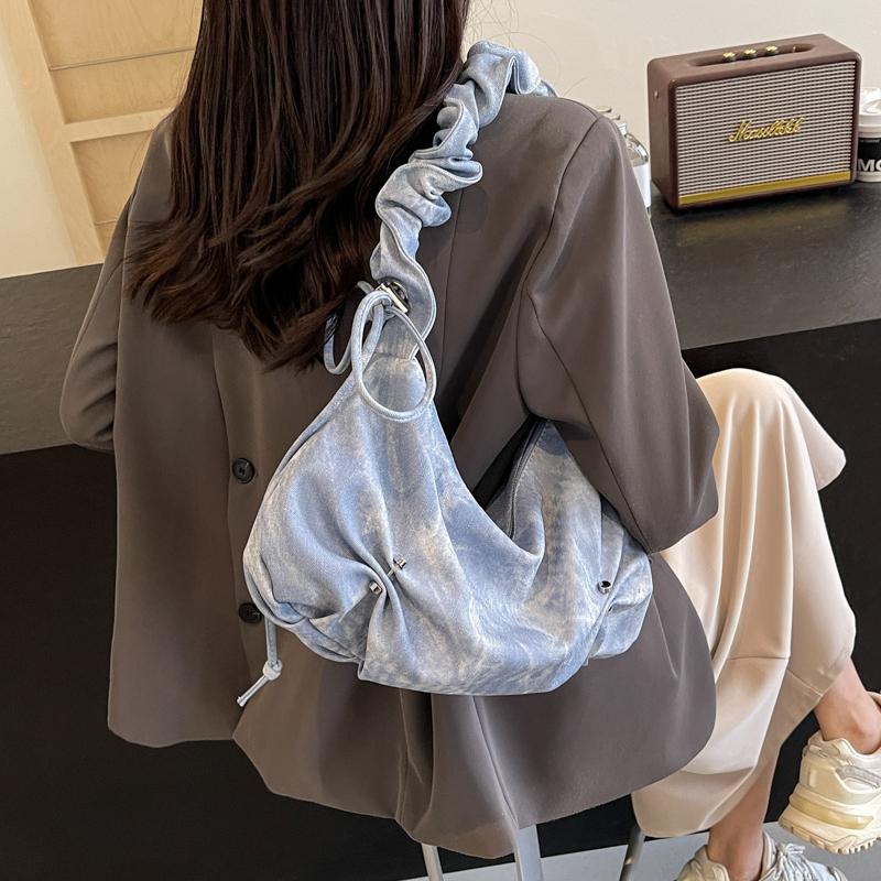 RUWB BAGS Mode geplooide handtassen voor vrouwen PU Cloud Bags Leisure Okseltas Winkelen Schoudertassen Dumpling Handtas Vrouwelijke Handtassen beige