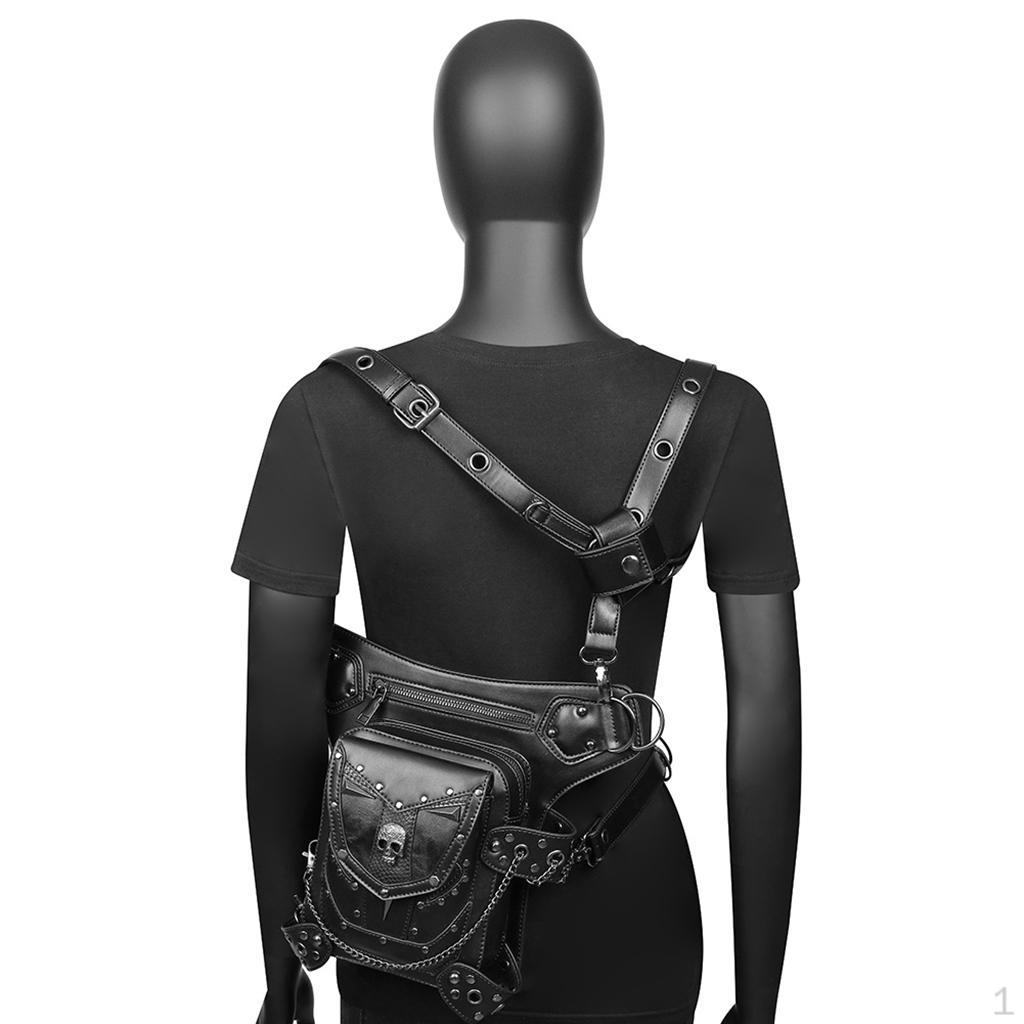Hobbies Gothic Steampunk Heuptas Mannen Vrouwen Dij Schedel Zwart