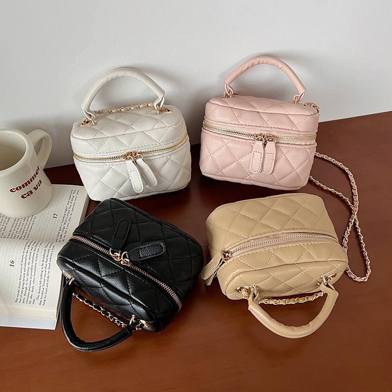 VantaGoods 2025 Trendy Dames Zomer Diamanten Ketting Handheld Bucket Bag - Veelzijdige Schouder Messenger