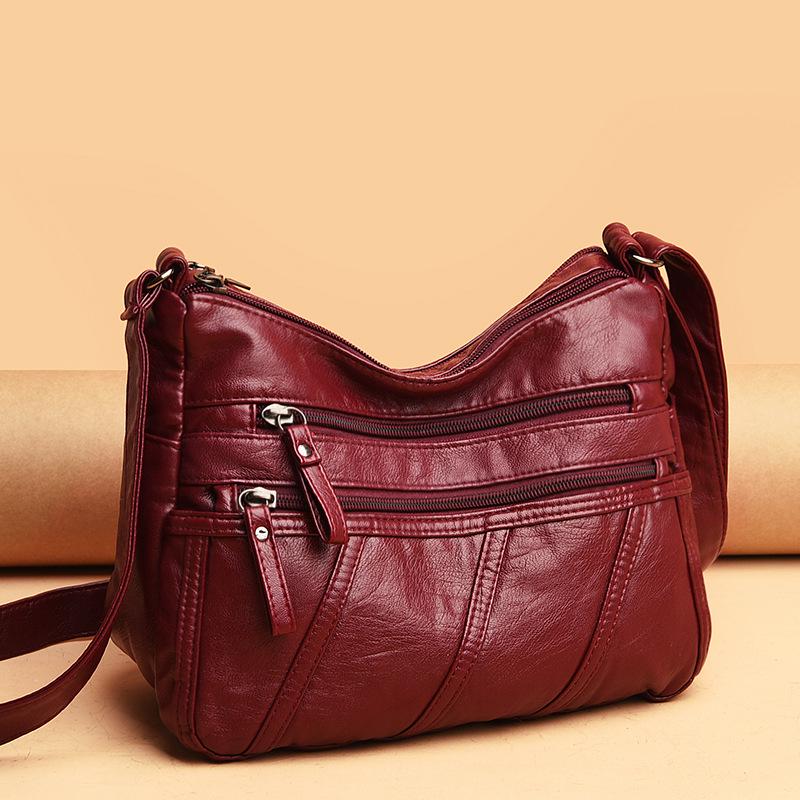 VantaGoods 2020 Dames Zachte Leren Messenger Bag met Grote Capaciteit voor Moeders en Schoonmoeders