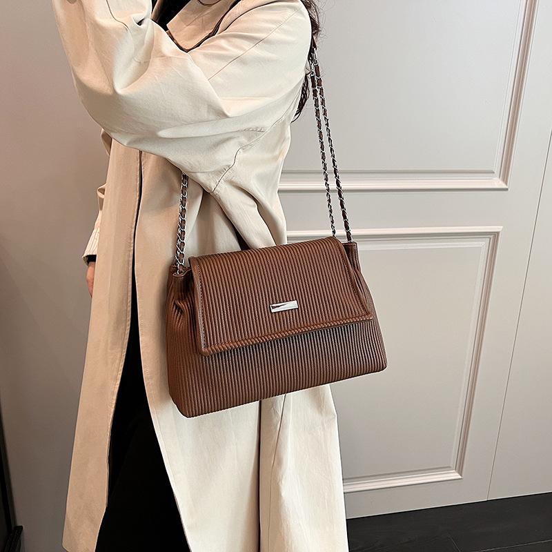 KULUOSIDI BAG Folated Bag Damesketting Schoudertas Crossbody Tas koffie