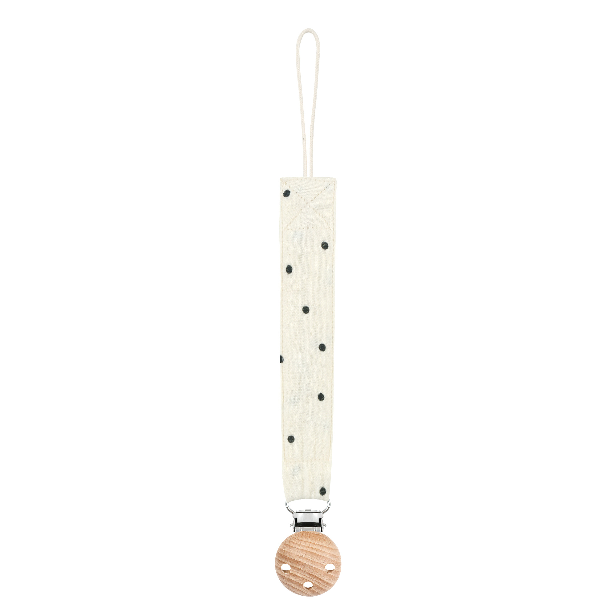 Dutsi  Speenkoord – Beige & Stippen - Babyveilig & Duurzaam