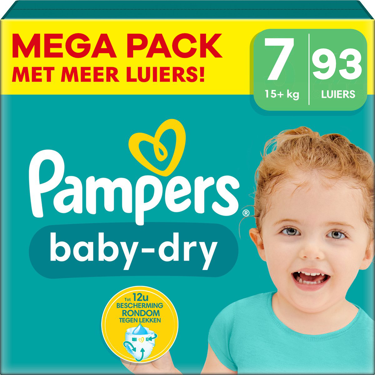 Pampers  Baby Dry - Maat 7 - Mega Pack - 93 stuks - 15+ KG
