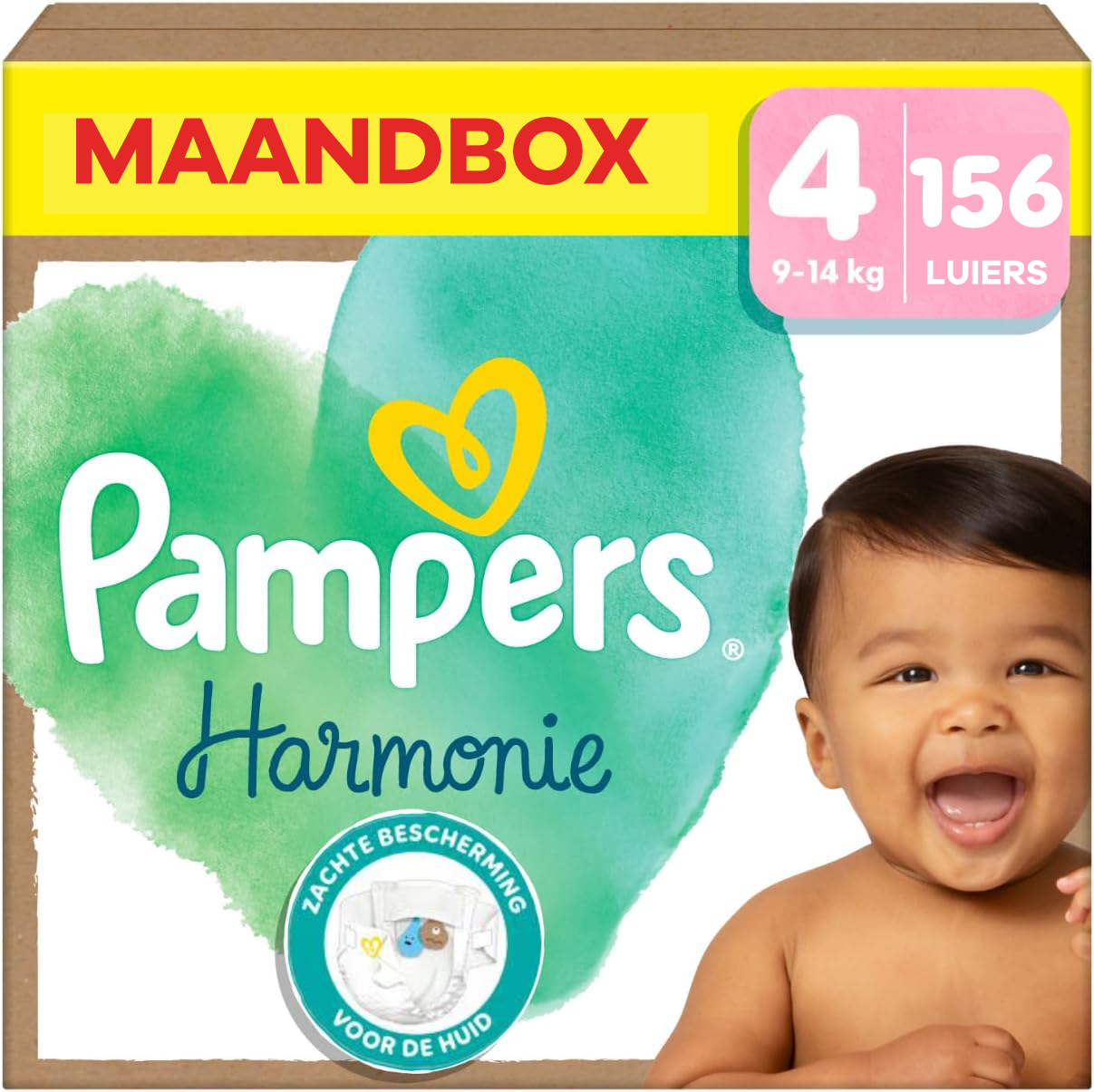 Pampers  Harmonie - Maat 4 - Maandbox - 156 stuks - 9/14 KG