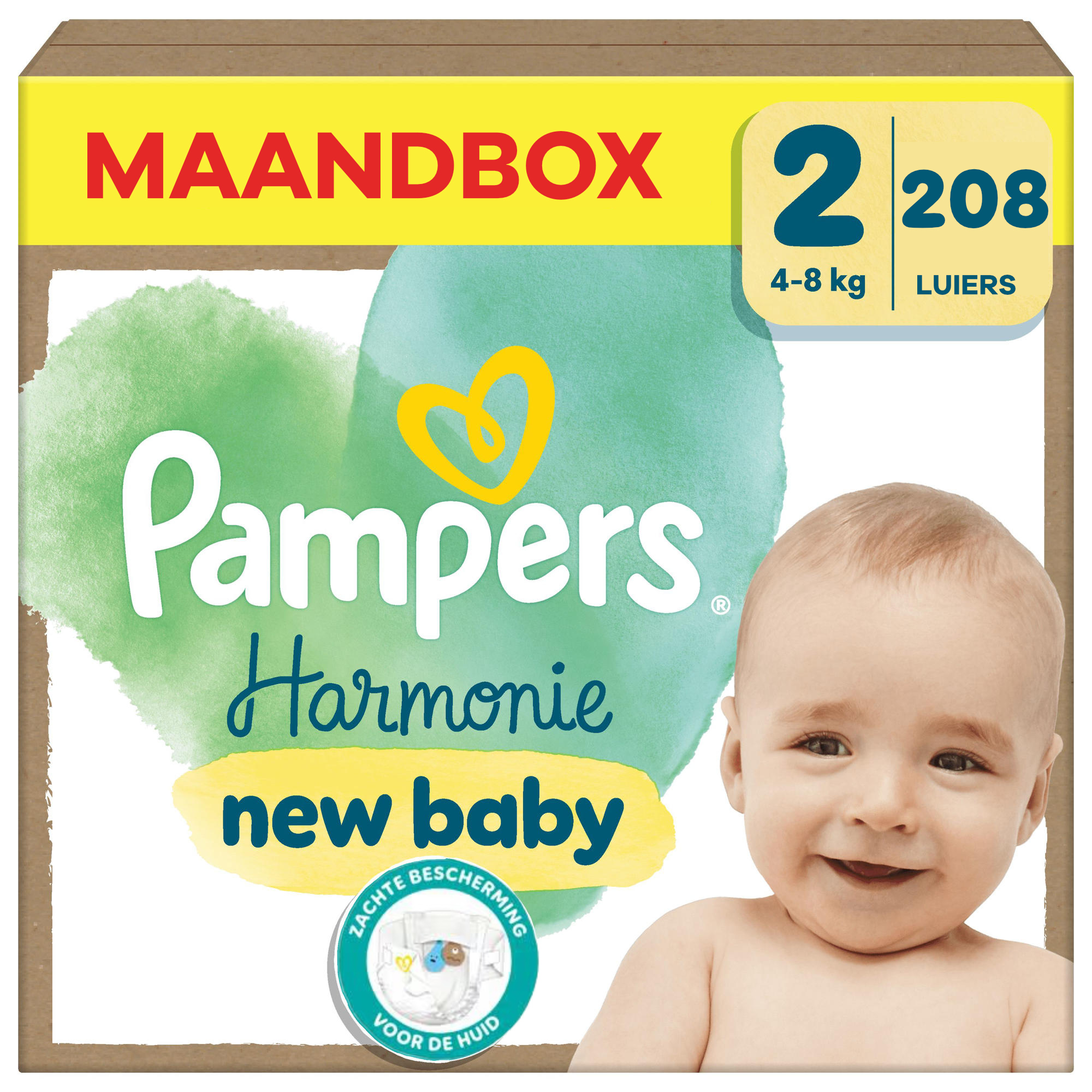 Pampers  Harmonie - Maat 2 - Maandbox - 208 stuks - 4/8 KG