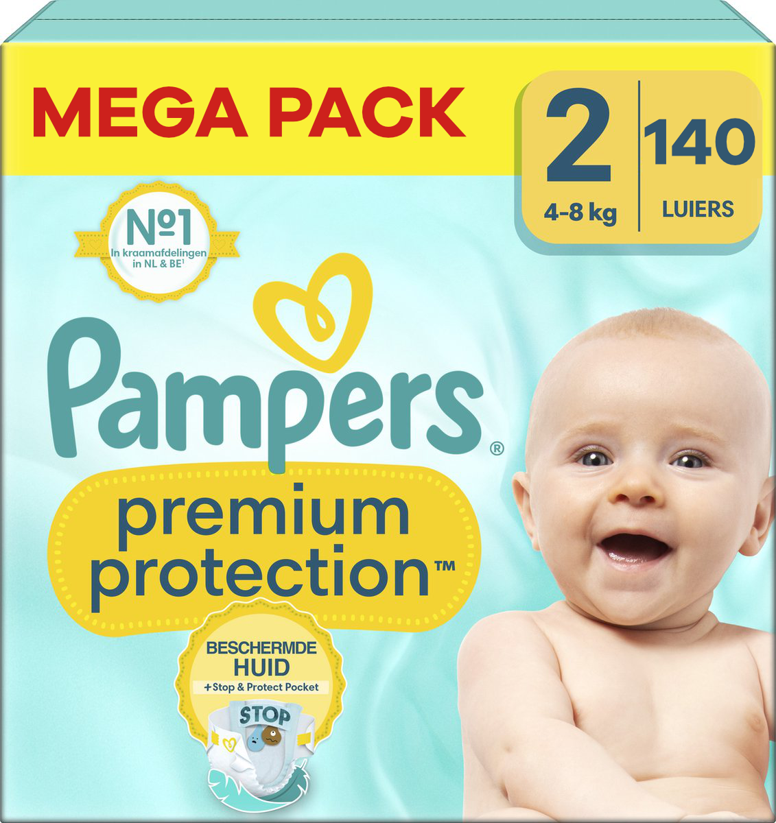 Pampers  Premium Protection - Maat 2 - Mega Pack - 140 luiers - 4/8 KG