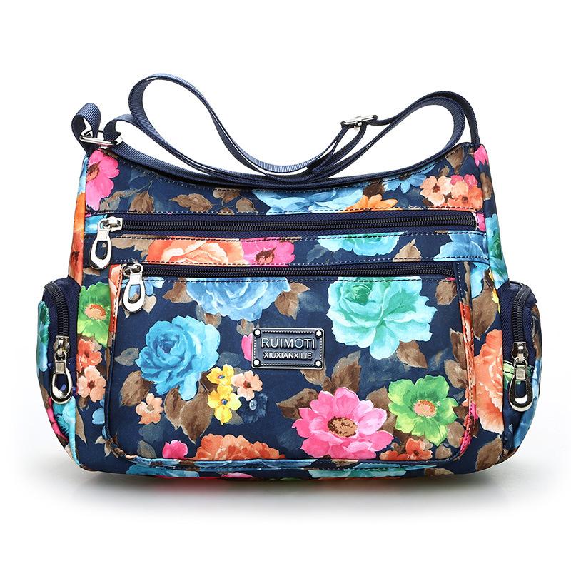 Yogodlns Dames Canvas Tote Bag Grote Capaciteit Handtassen voor Vrouwen Forenzen Dames Messenger Schoudertas Reistas flower veelkleurig