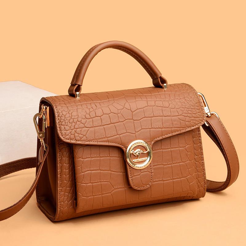 VIA ROMA Tas Crossbody Tas Dames Mode Alligator Print Dames Handtas Schoudertas zwart