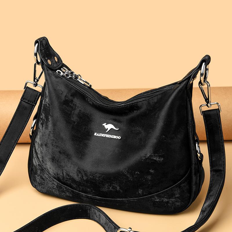 VIA ROMA Bag Atmosphere Crossbody Bag Grote Capaciteit Moedertas Dames Mode Schoudertas zwart