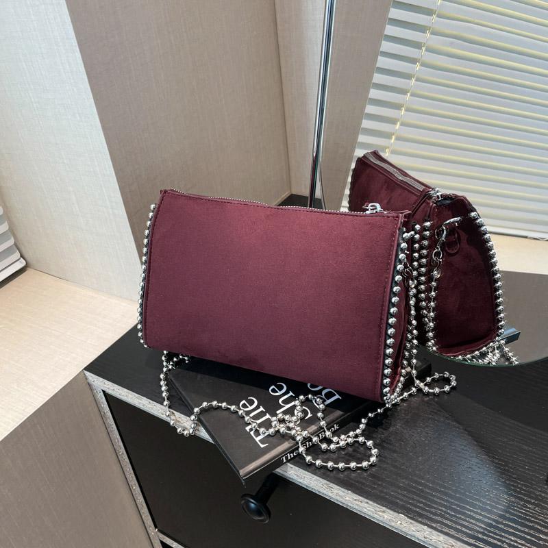 RUWB BAGS Mode zachte PU leren ketting schoudertassen 2025 lente trend dames crossbody tas dames veelzijdig woon-werkverkeer casual vierkante klassieke dames handtassen zwart