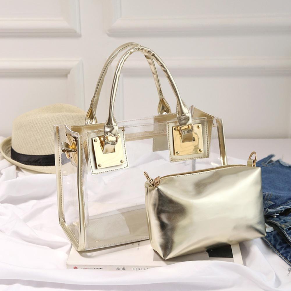 ZBruitai PVC Crossbody Tas Helder Transparante Jelly Bag Mode Strand Handtas Zomer zwart