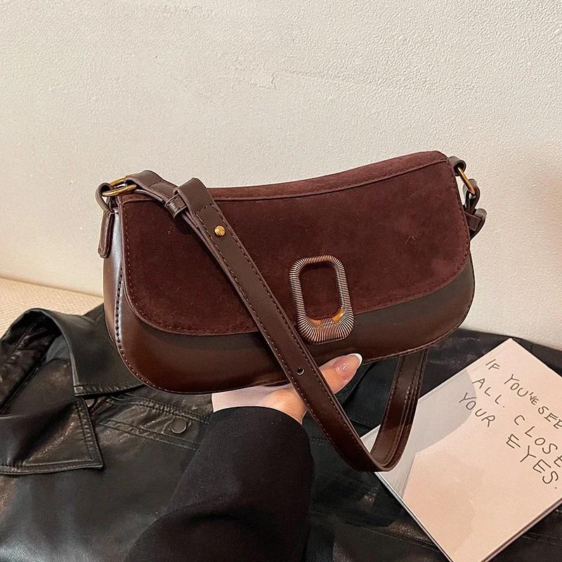 RUWB BAGS Kleine PU leren schoudertas met klep voor dames, lentetrend 2025, Y2K-ontwerp, handtassen en portemonnees, crossbodytassen voor dames rood