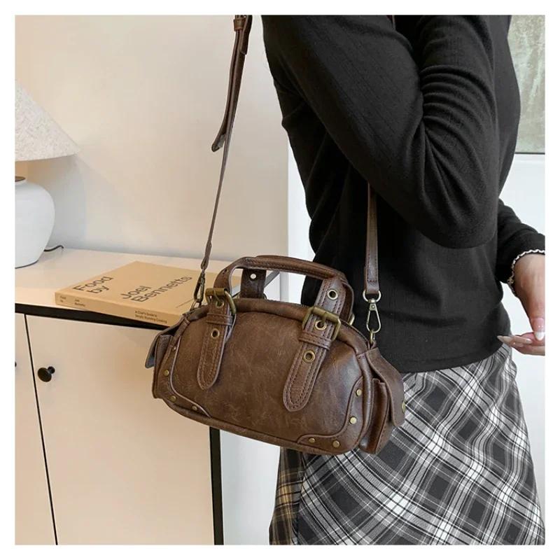 Sports bag Damestas retro motortas mini veelzijdige tas handmatige crossbody tas nieuw