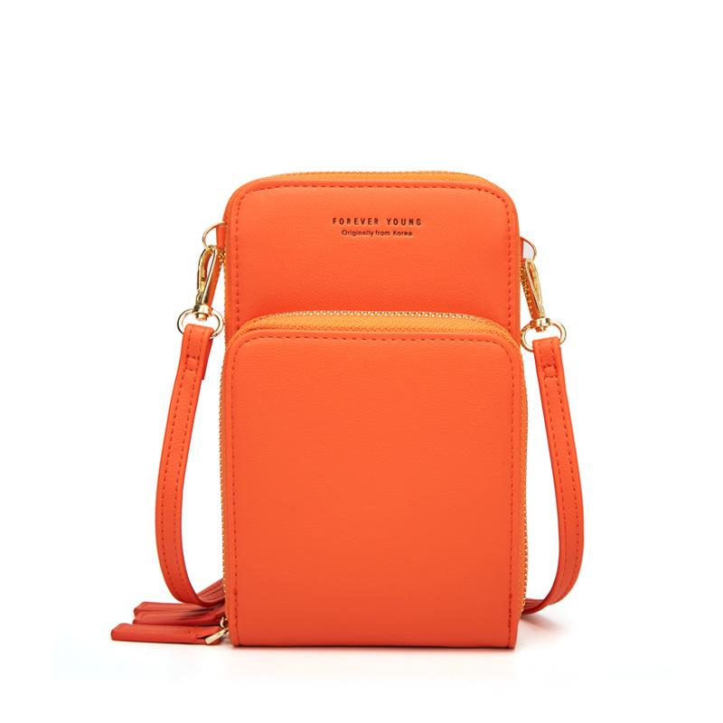 CrossCart Koreaanse stijl grote capaciteit crossbody telefoontas - modieuze multifunctionele mini schoudertas wijnrode kleur