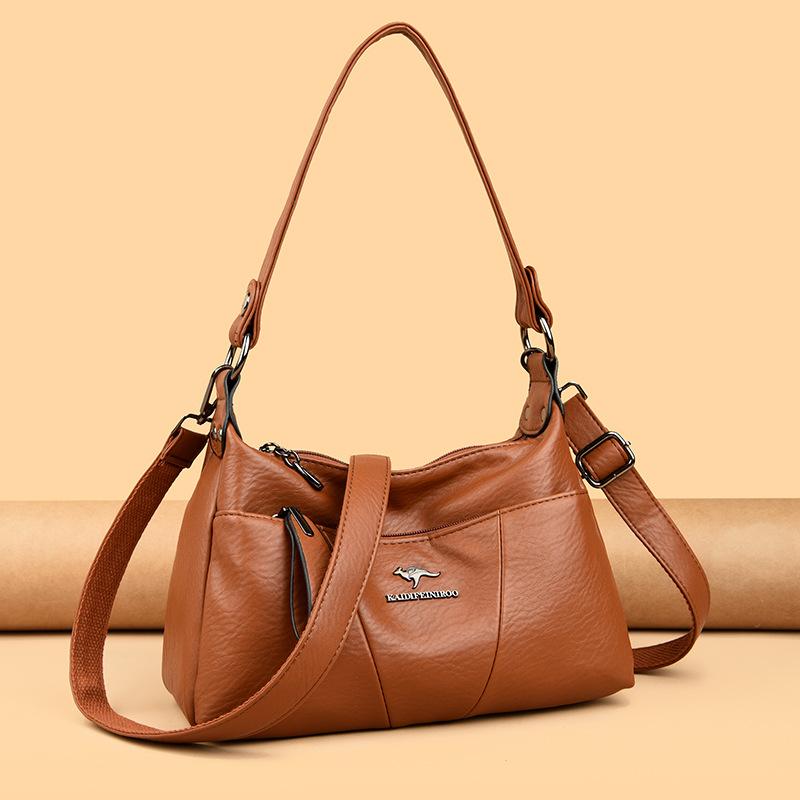 Sports Trend Bag Crossbodytas voor dames van middelbare leeftijd, schoudertas met grote capaciteit voor dames zwart