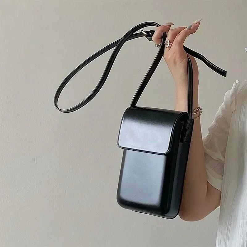 SZwatch Flap Crossbody Tassen Dames Mini PU Lederen Schoudertassen en Handtassen voor Meisjes Dames Telefoon Eenvoudige Effen Designer Tas wit