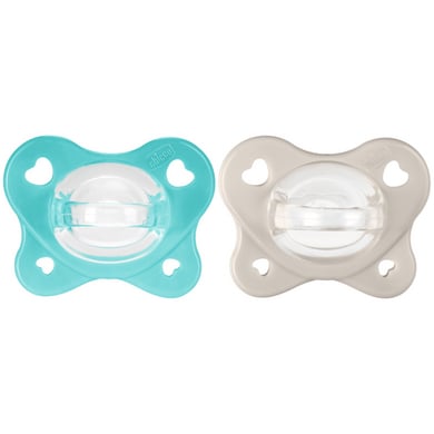 Chicco Fopspeen PhysioForma Dual Soft 6-16 maanden in blauw