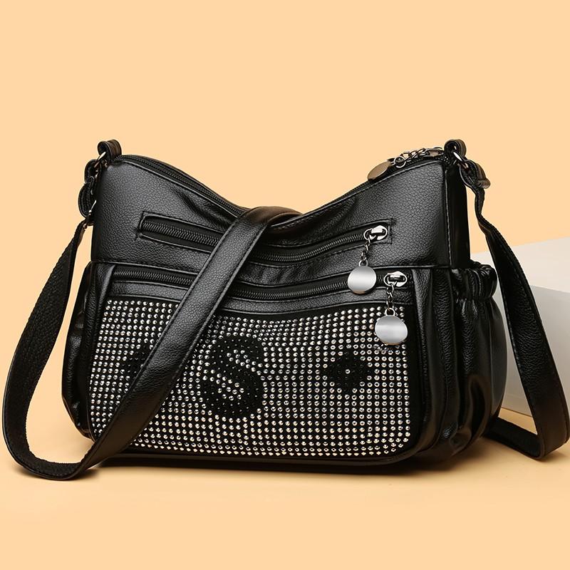 RUWB BAGS Damestas PU zacht leer damesmode eenvoudige schoudertassen 2025 lente moedertassen crossbody tas portemonnee met verstelbare riem satchel