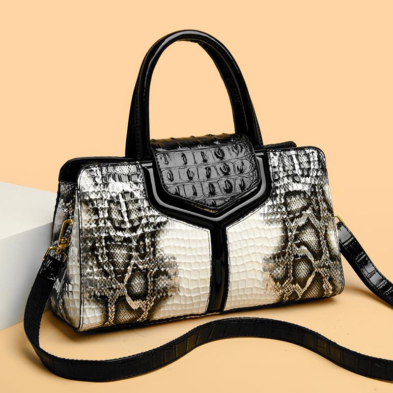 Sports bag Glanzende leren schoudertas voor dames, grote capaciteit crossbody tas, vrouwelijke messenger bag