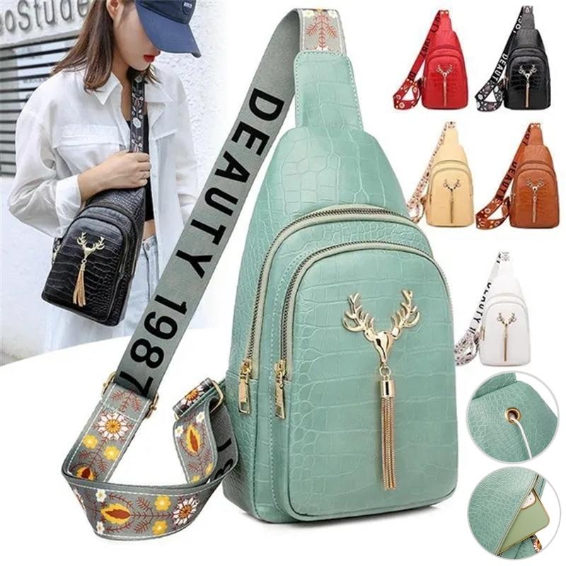 Molly Show Nieuwe Damesmode Sling Bag PU lederen reistassen Dagelijkse Crossbody Messenger Bag Waterdicht Duurzaam Borsttas Schoudertassen zwart