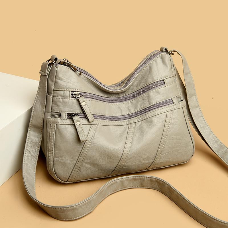 Kuluosidi Messenger Bag Mom Schoudertas Zacht Leer Dames Kleine Tas Middelbare Leeftijd en Ouderen Schoudertas paars