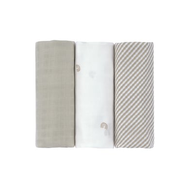 Lässig Swaddle & Burp 3-pack mousseline doeken L Rainbow