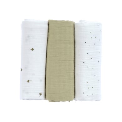 Lässig Mull doeken Swaddle & Burp Blanket L GOTS Verlof olive