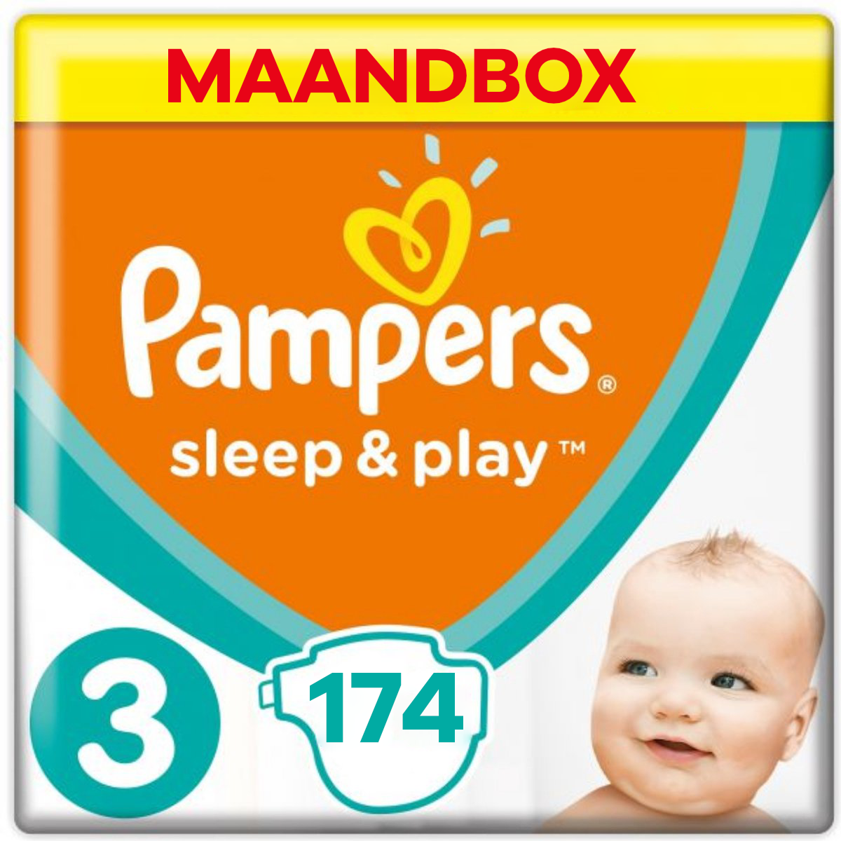 Pampers  Sleep&play - Maat 3 - Maandbox - 174 stuks - 5/9KG