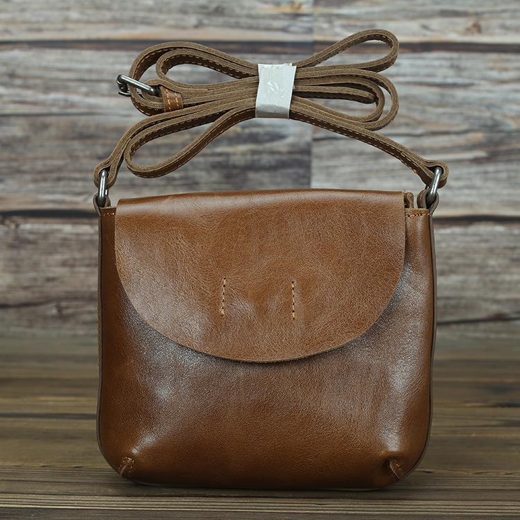 Fashion Tribe Echte leren crossbodytas voor dames, bovenste laag koeienhuid schoudertas, retro en eenvoudige kleine vierkante tas, heren- en damestas voor koppels