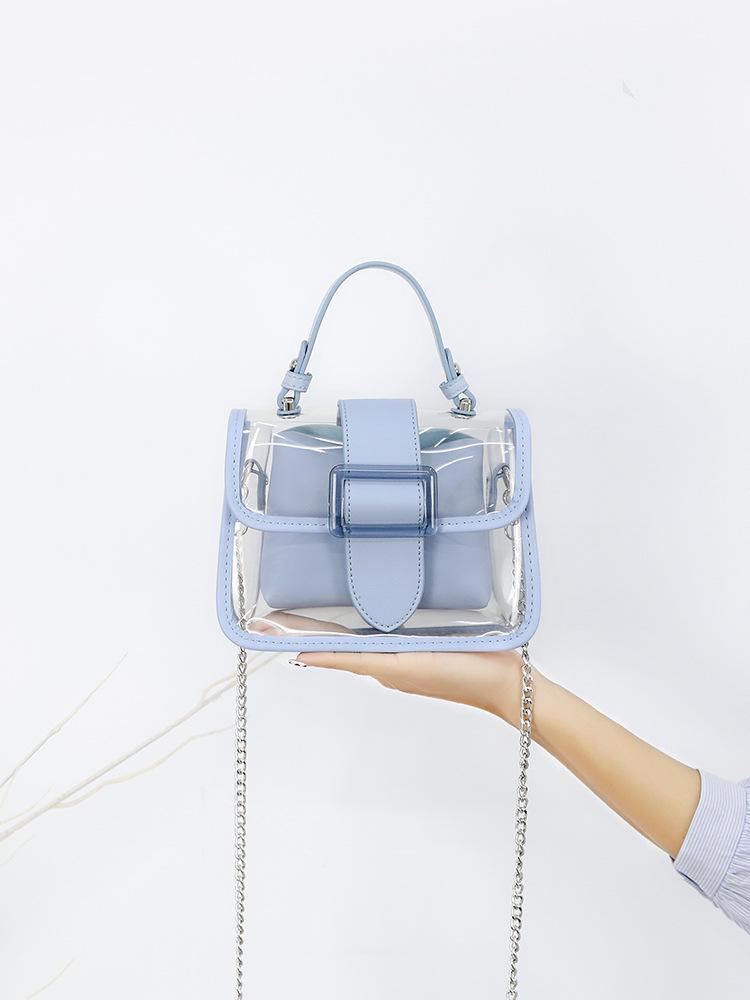 CrossCart 2025 Four Seasons PVC Jelly Handtas voor Dames: Transparante ketting messenger bag