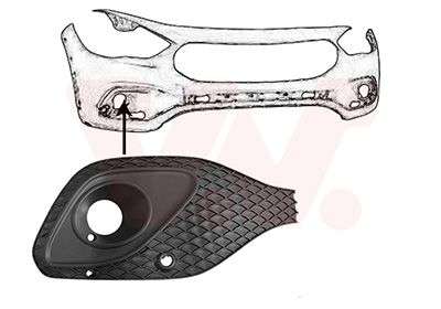 Mercedes-Benz Luchtgrille Onder R.