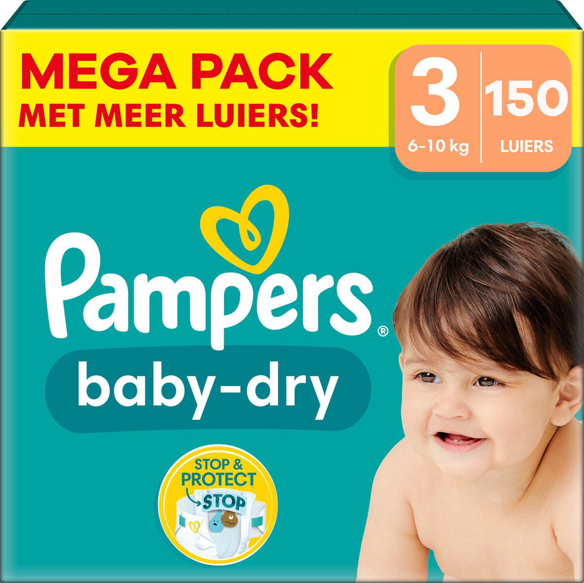 Pampers  Baby Dry - Maat 3 - Mega Pack - 150 stuks - 6/10 KG