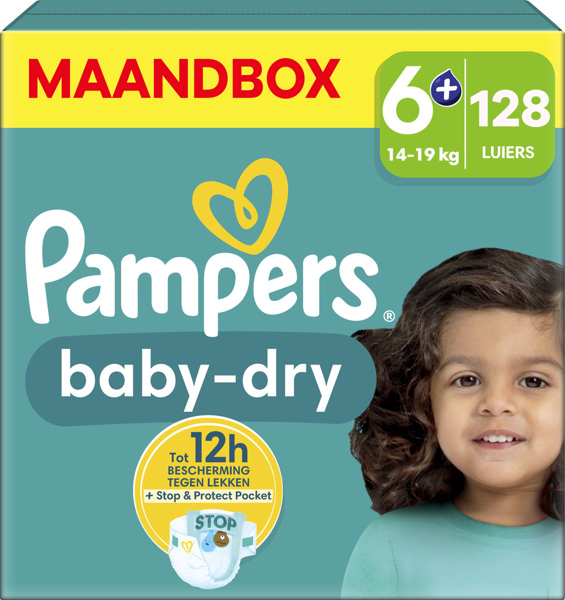 Pampers  Baby Dry - Maat 6+ - Maandbox - 128 luiers