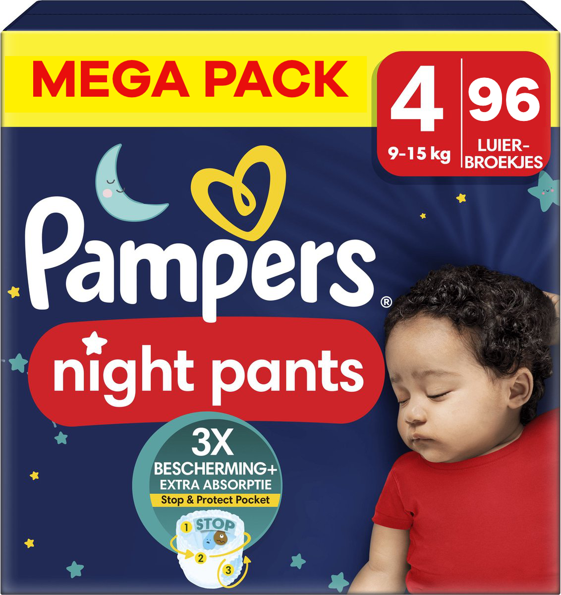 Pampers  Night Pants - Maat 4 - Mega Pack - 96 stuks - 9/15 KG