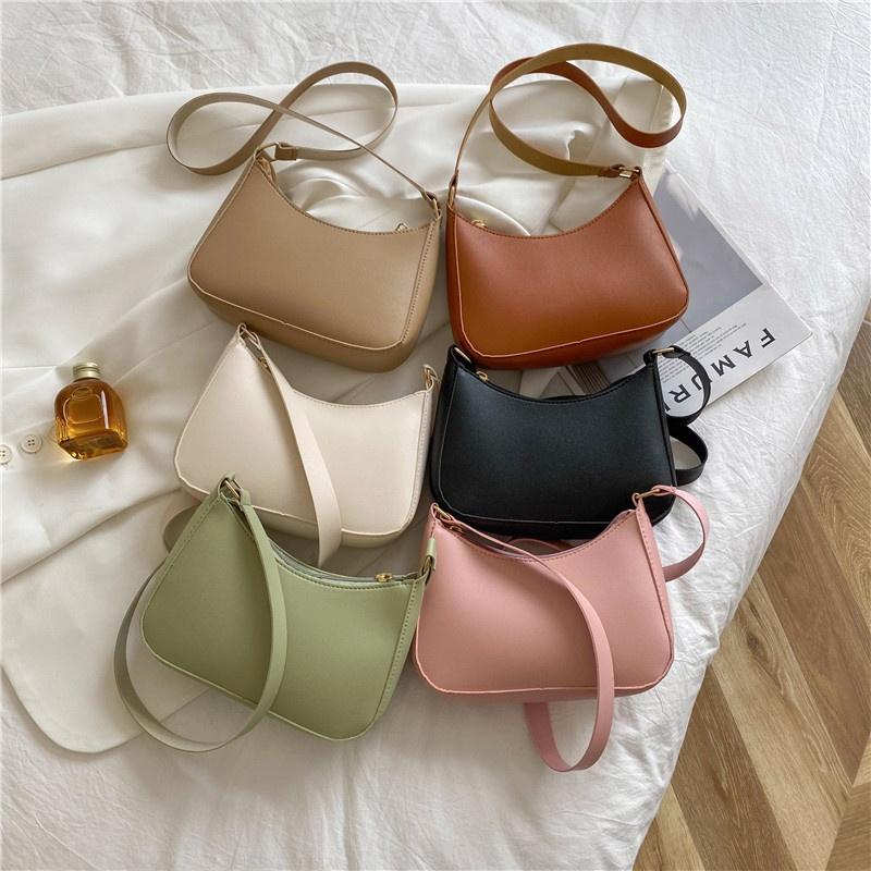 Home Whispers Urban Simplicity Schoudertas Dames Mode Onderarm Handtas Mini Handtas Crossbody Tote Bag voor Dagelijks Gebruik One size zwart