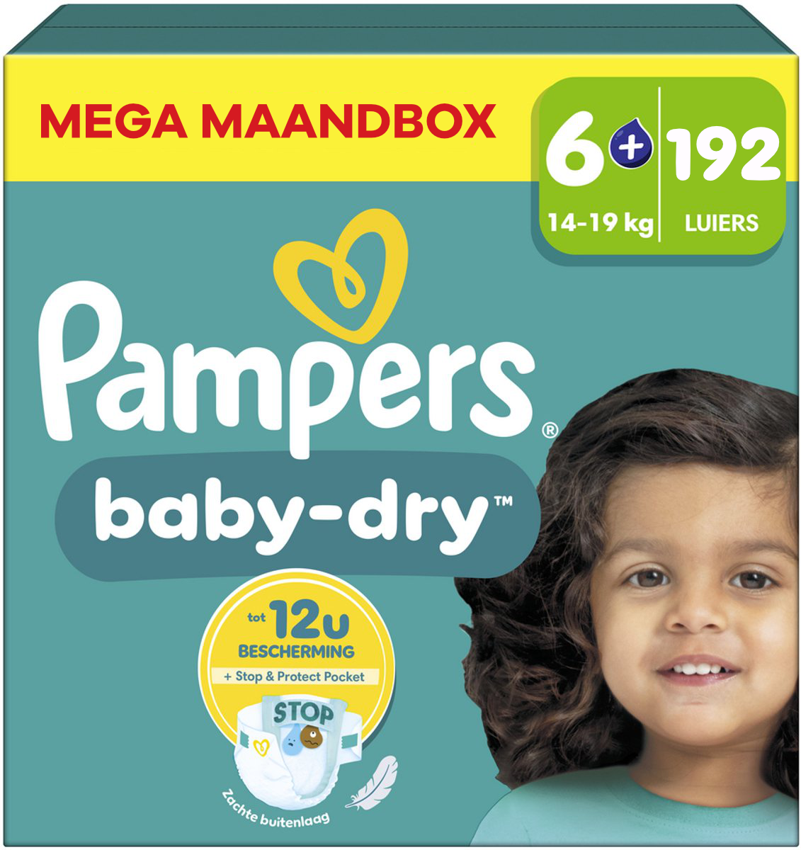 Pampers  Baby Dry - Maat 6+ - Mega Maandbox - 192 Luiers