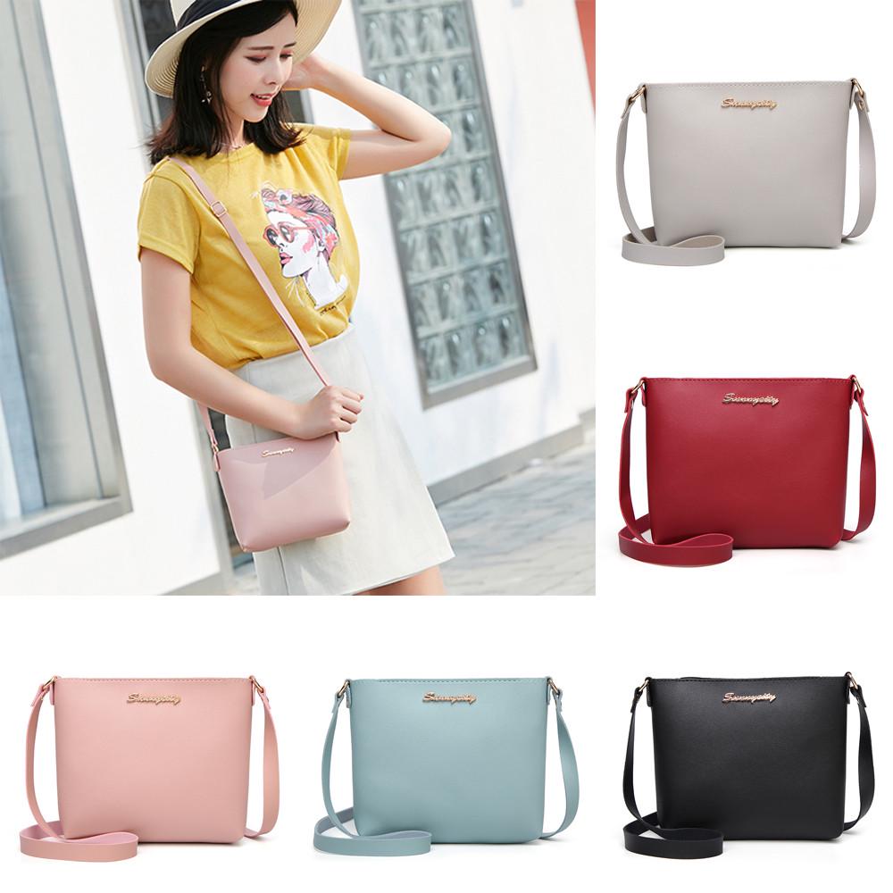 Choose one Damesmode Effen Kleur Messenger Bag Crossbody Tas Telefoon Munttas