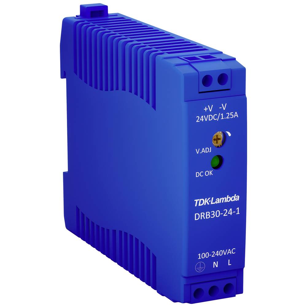 TDK-Lambda DRB30-24-1 DIN-rail netvoeding 24 V/DC 1.25 A 30 W Aantal uitgangen: 1 x Inhoud: 1 stuk(s)