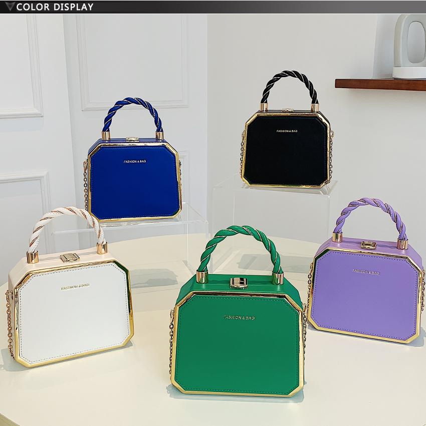Molly Show Modeontwerper Metalen vierkante tas Dames Kleine mobiele telefoonketting Eén schouder Crossbody Portemonnee Doos Avondprint Klassiek effen