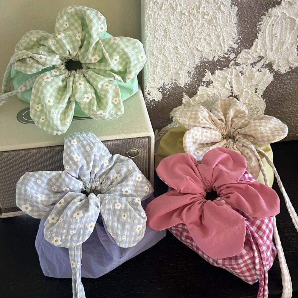 Haixuelec Cute Small Crossbody Bag Cloth ins Shoulder Bag Lightweight Flower Drawstring Bag  Outdoor Style2