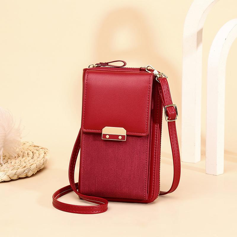 Aliwood Casual damesschoudertassen Kleine PU-leer Vrouwelijke Crossbody Telefoontas Portemonnee Dames Kaarthouder Portemonnee zwart