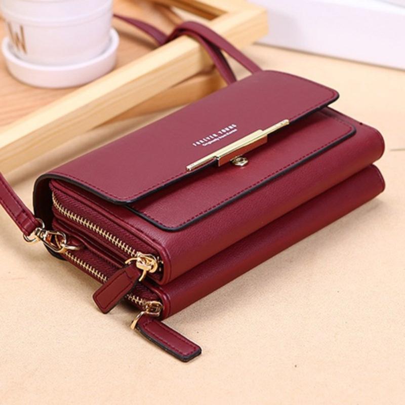 Mango Event Women's Wallet Korean Handbag Multi Card Large Capacity Casual Shoulder Bag Mobile Phone Packet Fashion New Style geel