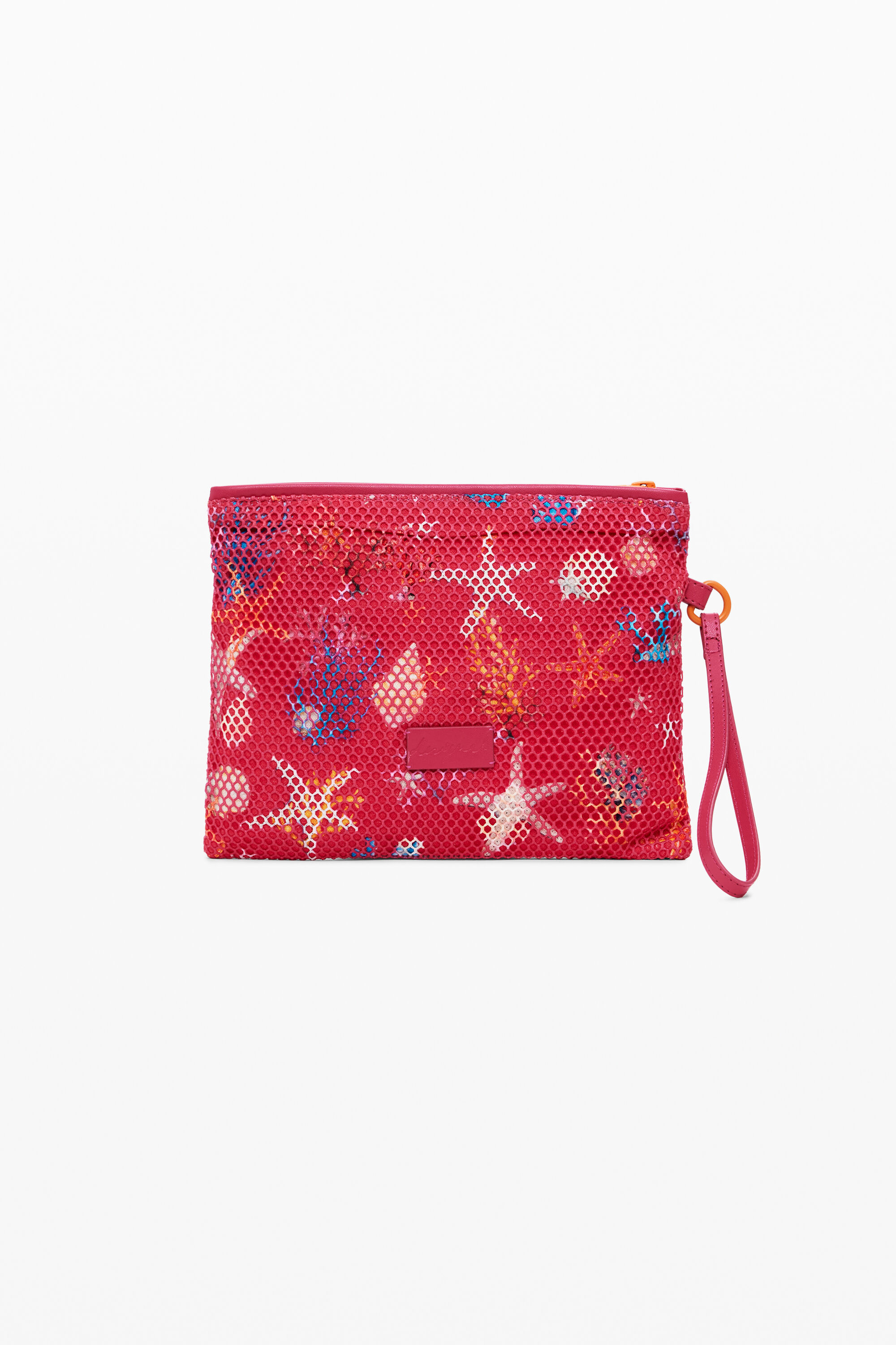 Desigual Medium star texture wallet - RED