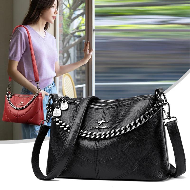 Versatile bag Damestas Trend Koreaanse handtassen Designer luxe merk dames schoudertassen zacht leer mode veelzijdige crossbody tas