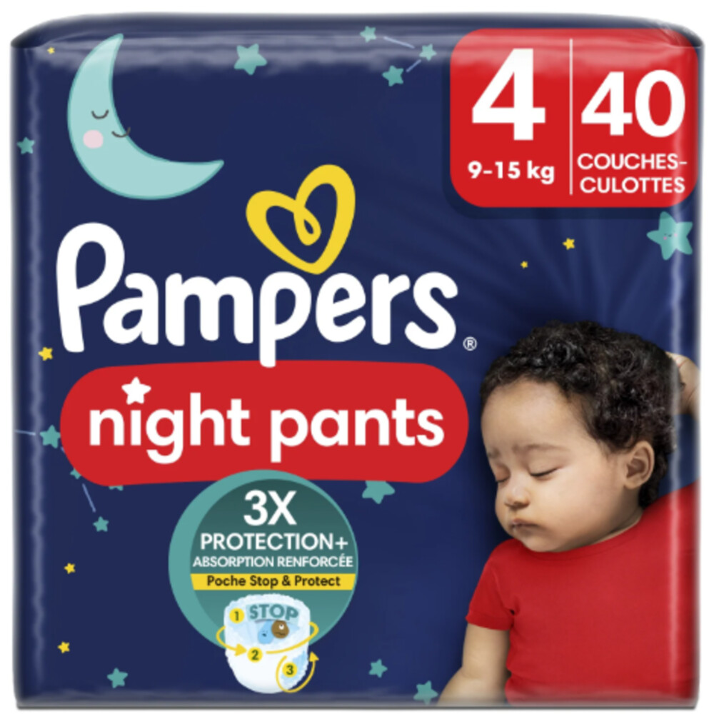 Pampers Baby Dry Night Pants Luierbroekjes Maat 4 (9kg-15kg) 40 stuks
