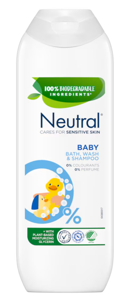 Neutral Baby Bath Wash & Shampoo 0%